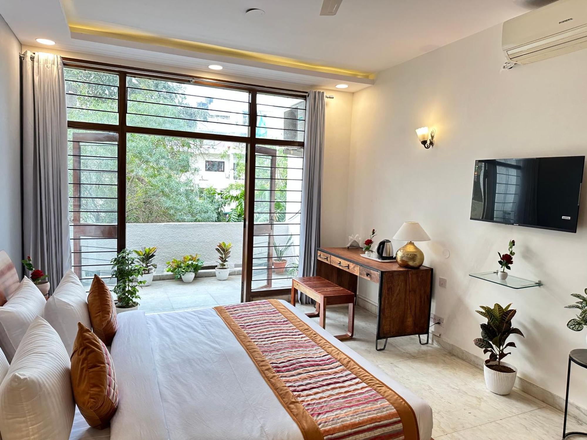 Grove Residency Hauz Khas New Delhi Couple Friendly Hotel ภายนอก รูปภาพ